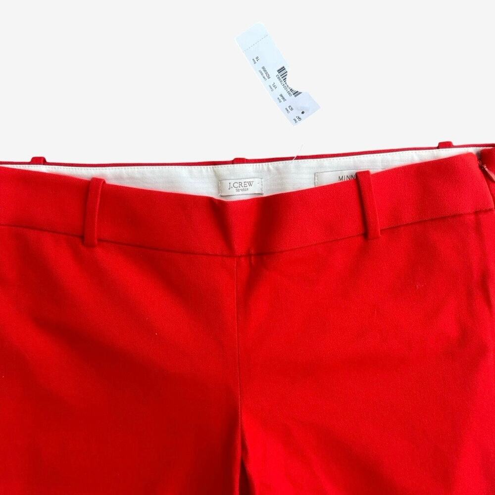 J.Crew Minnie Pants Women's 6 Tall Red Stretch Twill Preppy Work Quiet Luxury - Picture 9 of 9